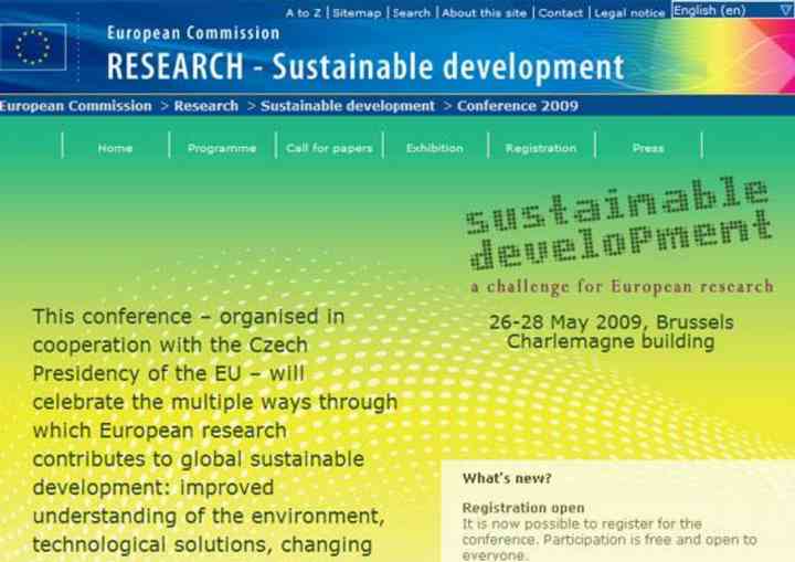 "SUSTAINABLE DEVELOPMENT, A CHALLENGE FOR EUROPEAN RESEARCH"