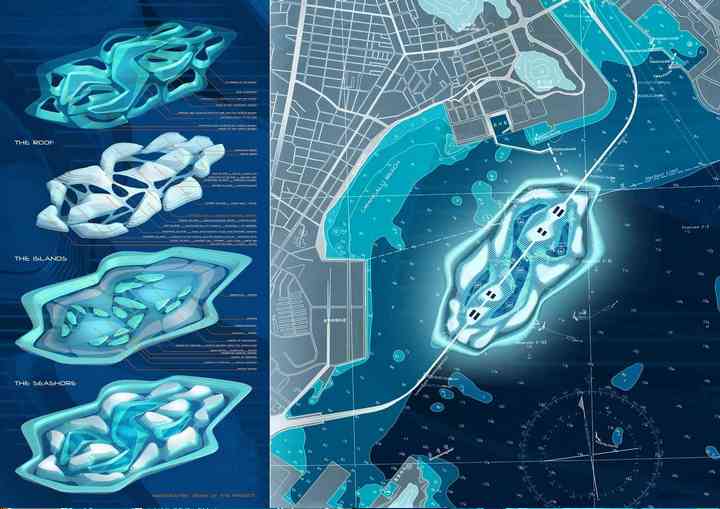 THE ATOLL BELOW THE OCEAN, MASTERPLAN FOR THE GWANGALI WATER FRONT new_pl004