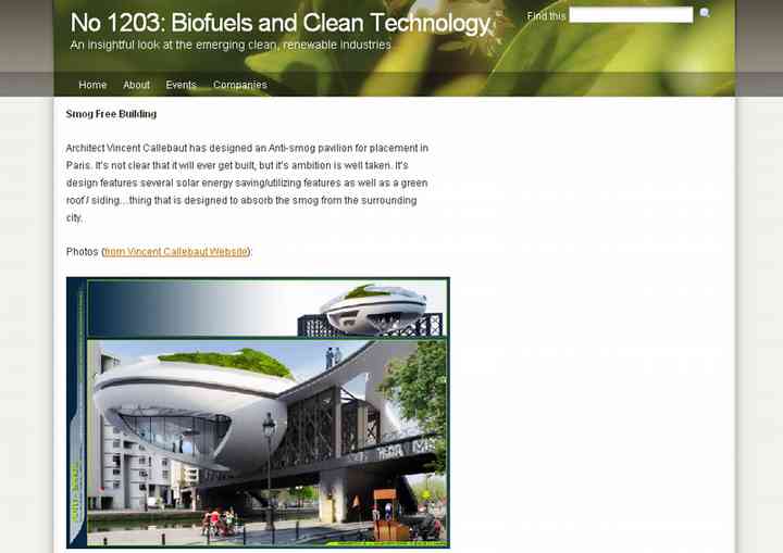 BIOFUELS AND CLEAN TECHNOLOGY