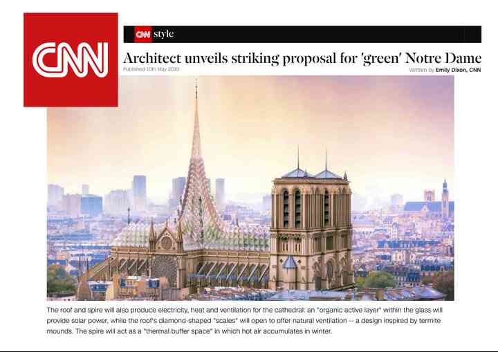 CNN,STRIKING PROPOSAL FOR "GREEN" NOTRE-DAME cnn_pl004